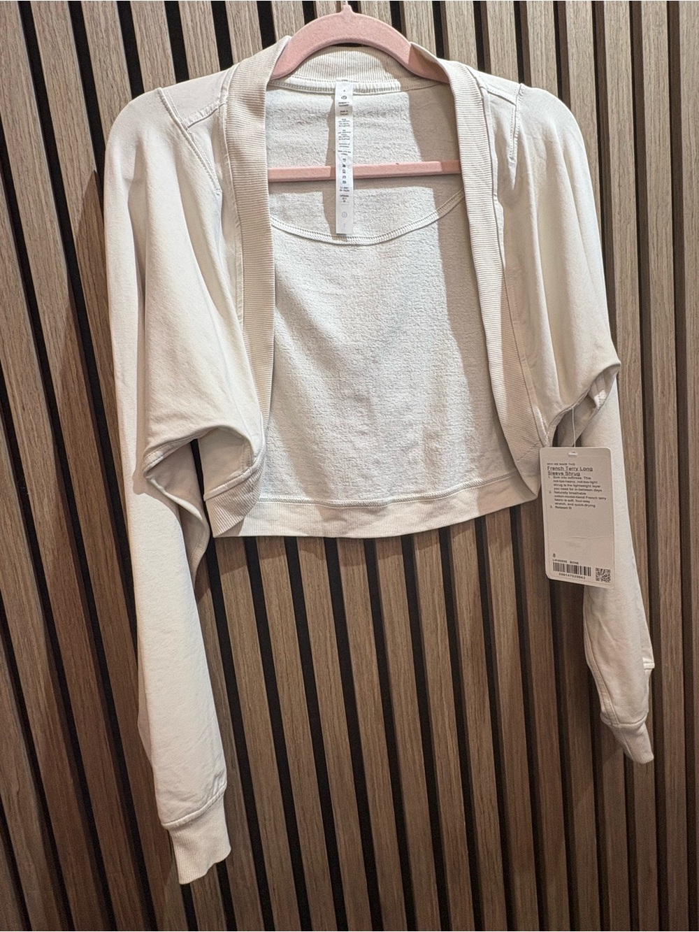 lululemon athletica Cropped Bolero Shrug in Light Cream